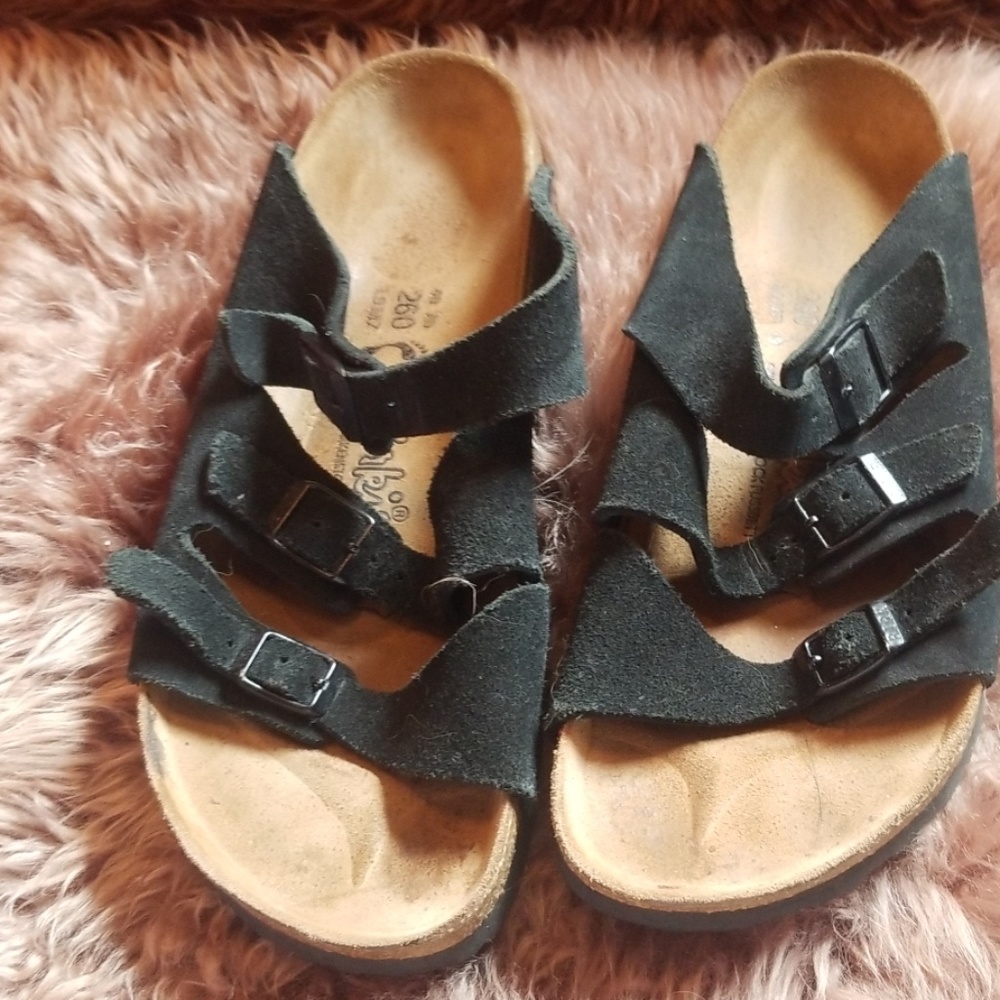 3 Buckle Black Birkenstocks